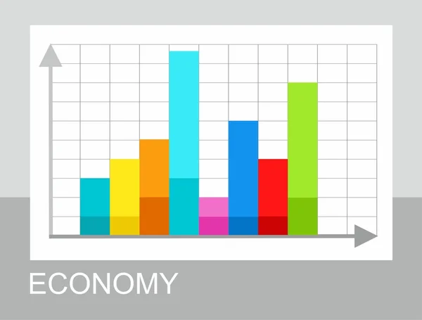 Gráfico, diagrama, economia . —  Vetores de Stock