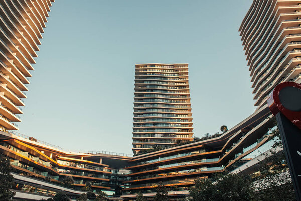 skyscrapers against cloudless sky 