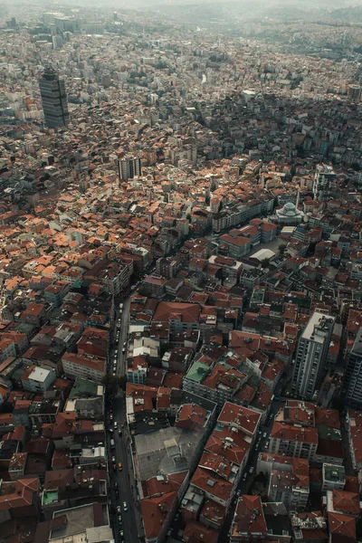 Veduta aerea della città con grattacieli, Istanbul, Turchia — Foto stock