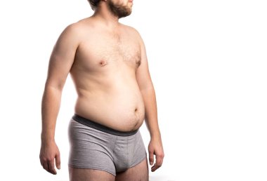 Koca göbekli şişman bir adam. Diyabet riski olan bir adam, diyabeti olan obez insanlar.