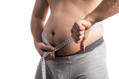 İnsan göbeğini ölçüyor, şişman kavramı.