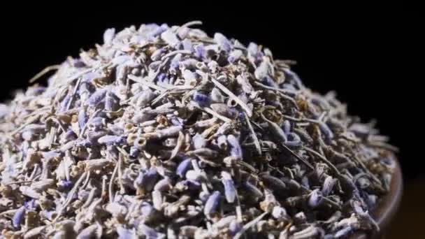 Background of herbal tea. Top view, Rotation — Stock Video
