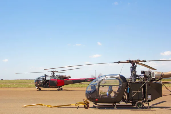 Alouette Iii Helikopter Başarılı Bir Alouette Pistte Güney Afrika — Stok fotoğraf