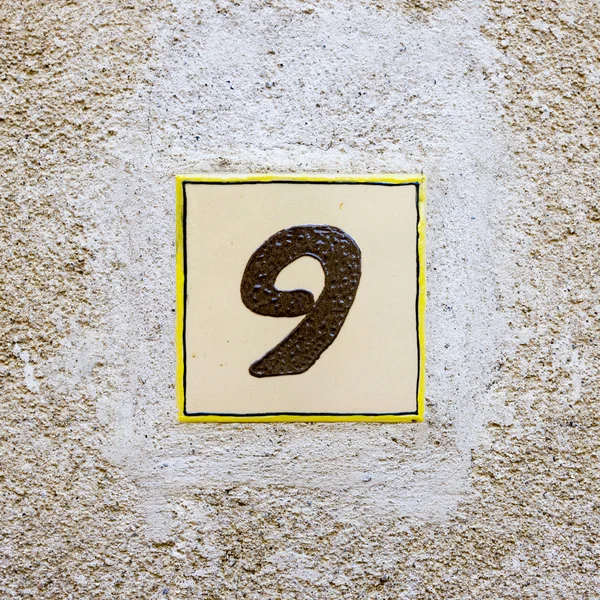 Ev numarası 9 — Stok fotoğraf