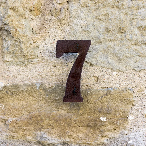 House number 7 — Stock Photo, Image