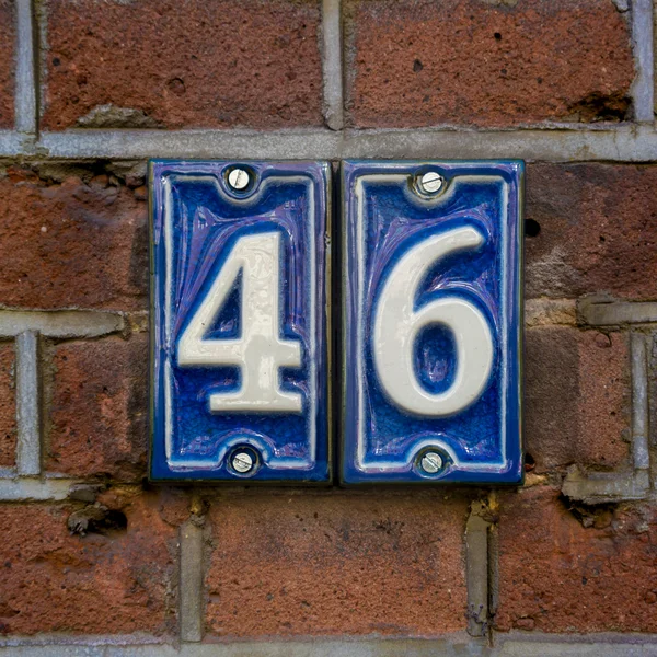 门牌号码 46 — 图库照片