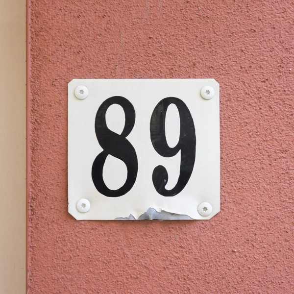 House number 89 — Stock Photo, Image