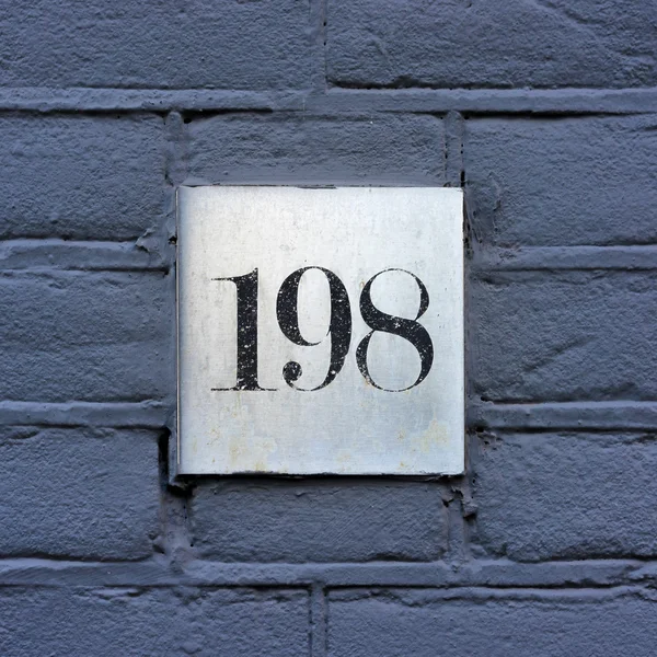 House Number 198 — Stock Photo, Image