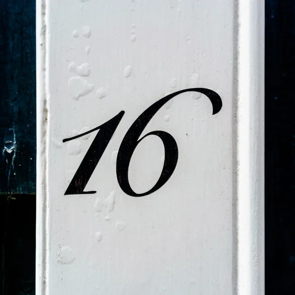 House number  16 — Stock Photo, Image