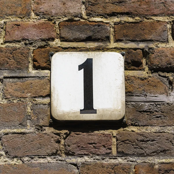 Huisnummer 1 (één) — Stockfoto