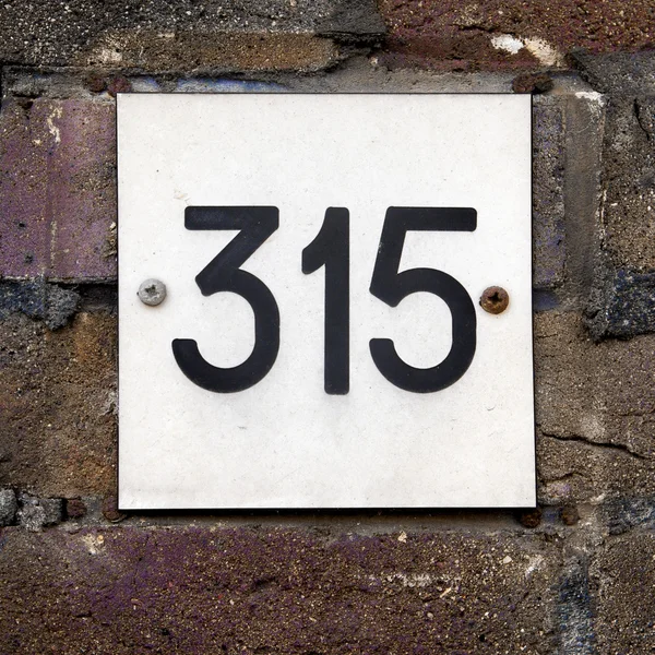 House number 315 — Stock Photo, Image