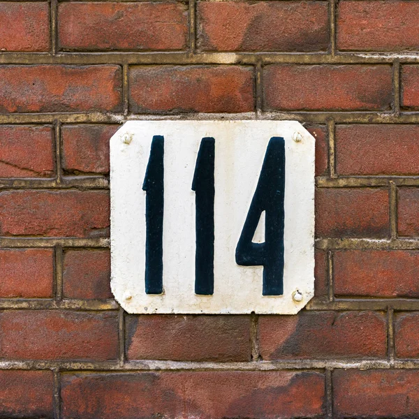 Hausnummer 114 — Stockfoto
