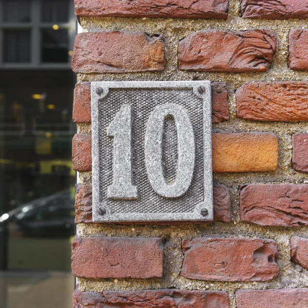 House number 10 — Stock Photo, Image