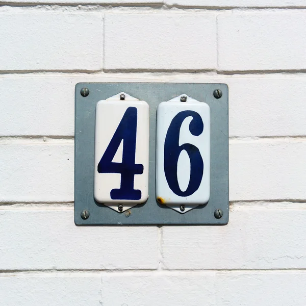 House number 46 — Stock Photo, Image