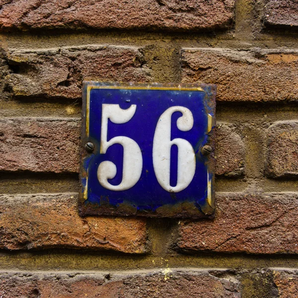 门牌号码 56 — 图库照片