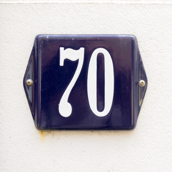 门牌号码 70 — 图库照片