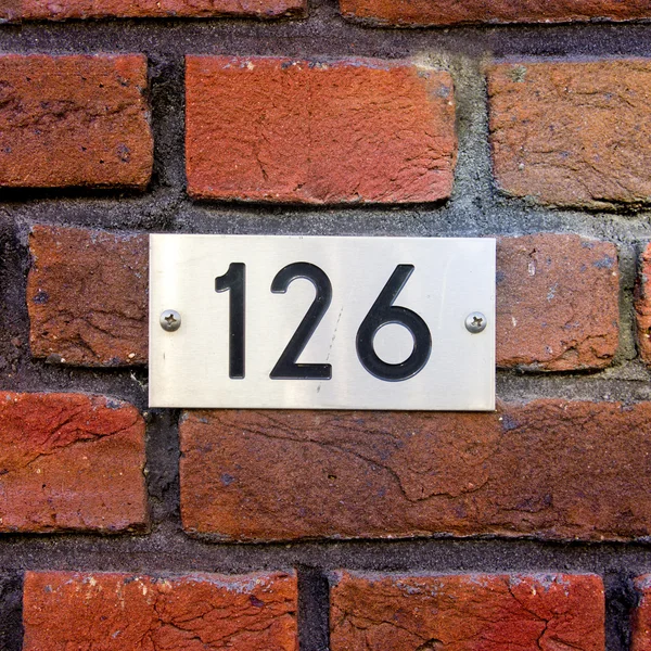 House number 126 — Stock Photo, Image