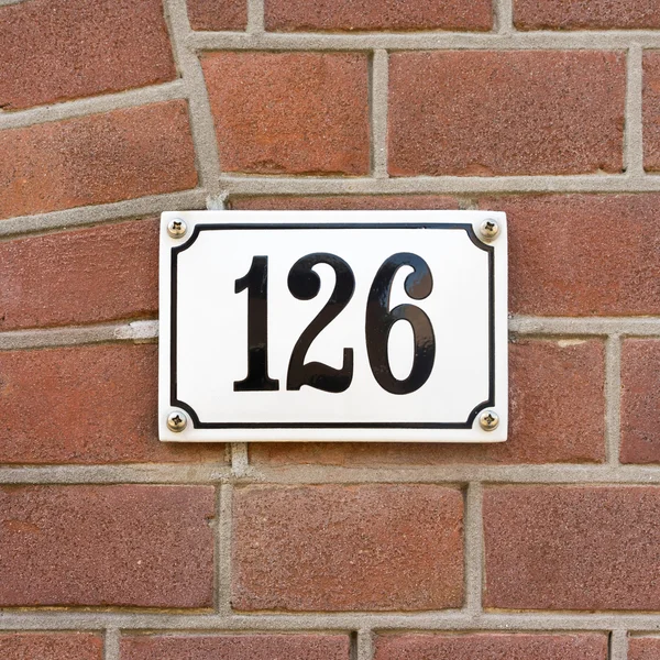 House number 126 — Stock Photo, Image