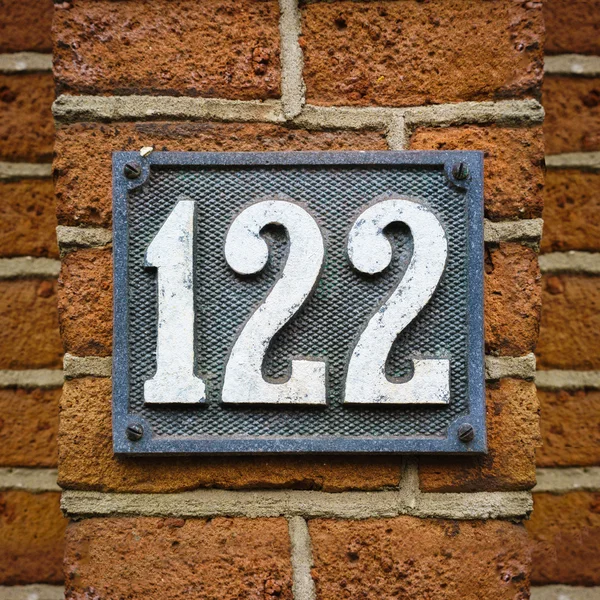 Numer domu 122 — Zdjęcie stockowe