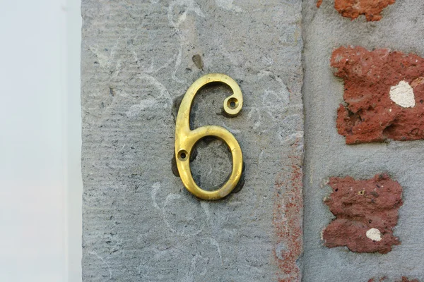 House number 6 — Stock Photo, Image
