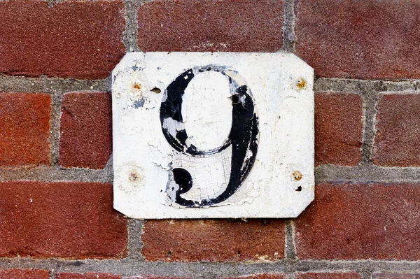 House number 9 — Stock Photo, Image