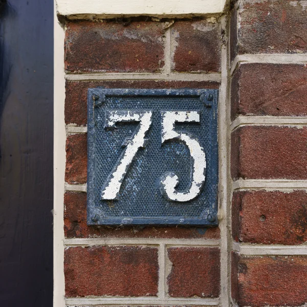 House number 75 — Stock Photo, Image