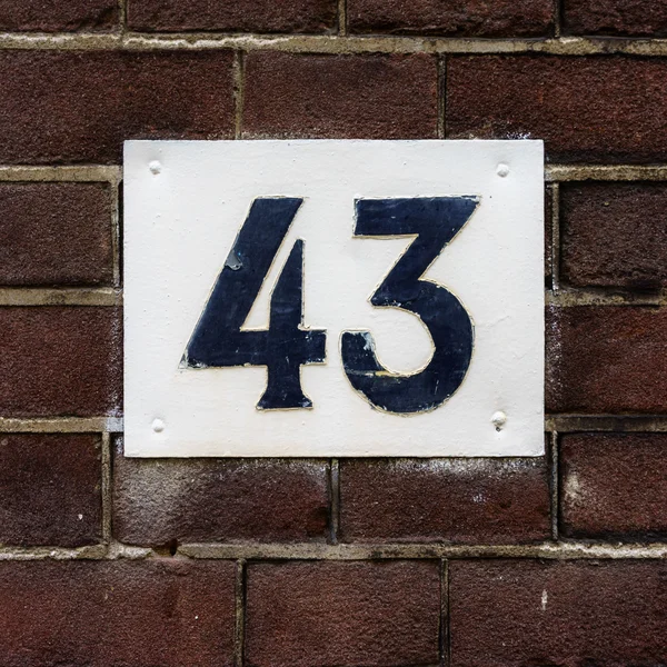 Numer domu 43 Obrazek Stockowy