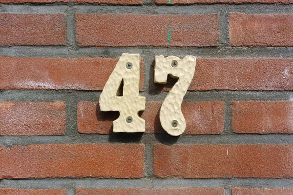 门牌号码 47 — 图库照片