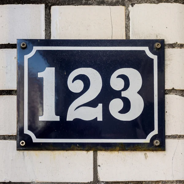 House number 123 — Stock Photo, Image