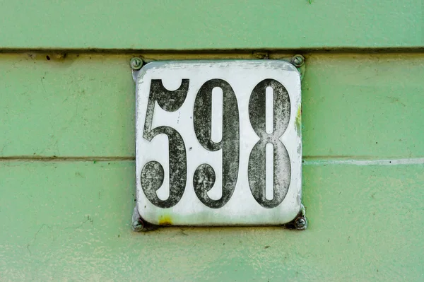 门牌号码 598 — 图库照片