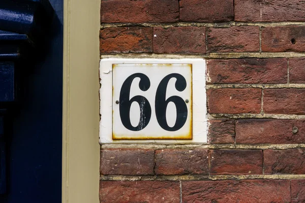 House number  66 — Stock Photo, Image