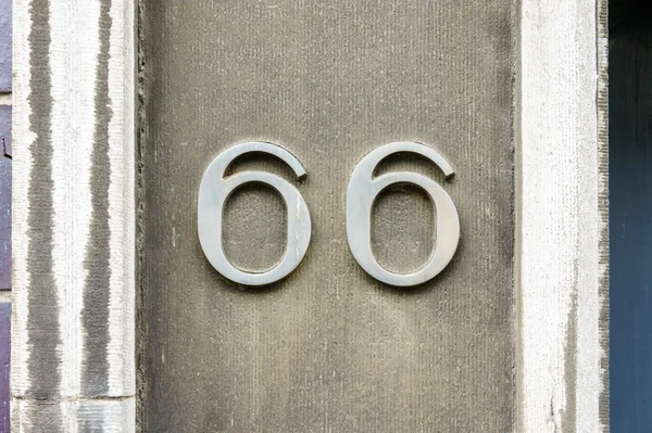 House number  66 — Stock Photo, Image