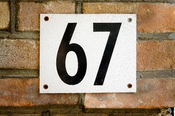 House number  67 — Stock Photo, Image