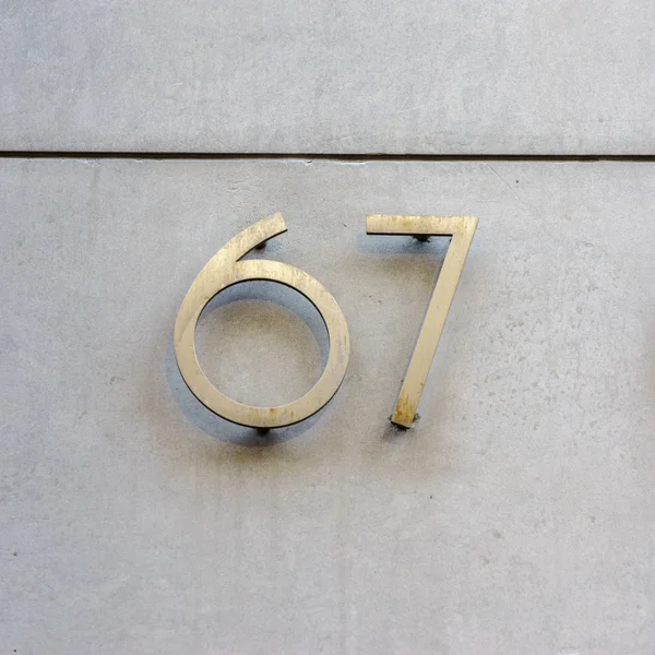 House number  67 — Stock Photo, Image