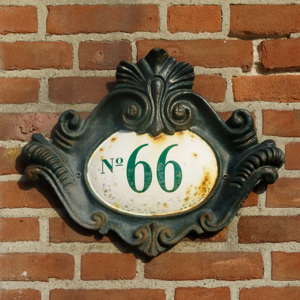 Numer domu 66 Obraz Stockowy