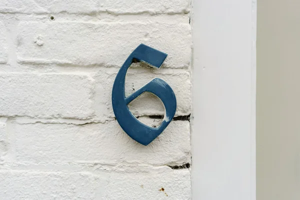 House number 6 — Stock Photo, Image