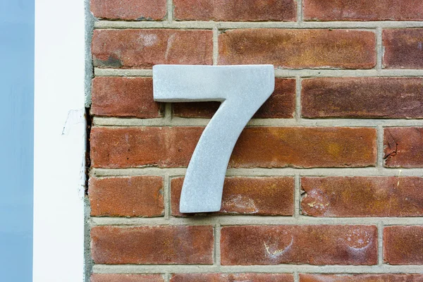 House number 7 — Stock Photo, Image