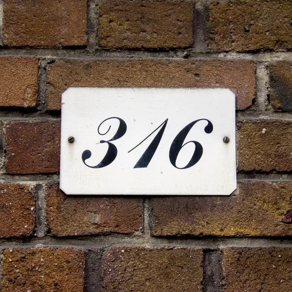 House number 316 — Zdjęcie stockowe