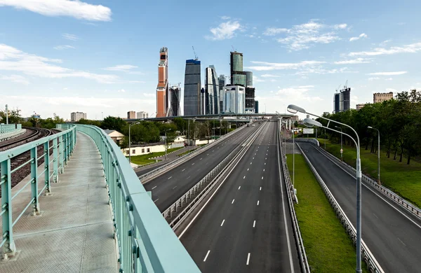 Motorväg från bron — Stockfoto