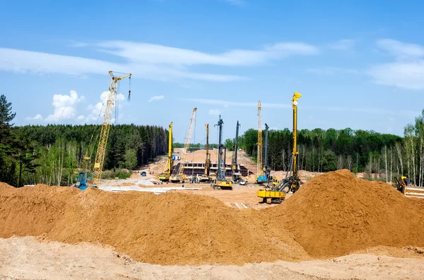 Construção de estradas — Fotografia de Stock