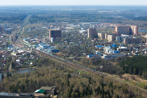 Залізниці, пташиного польоту — стокове фото