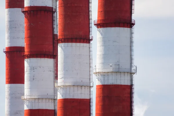 Rode en witte pijpen — Stockfoto