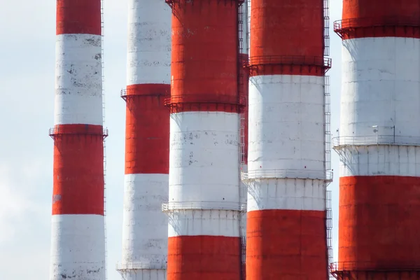 Rode en witte pijpen — Stockfoto