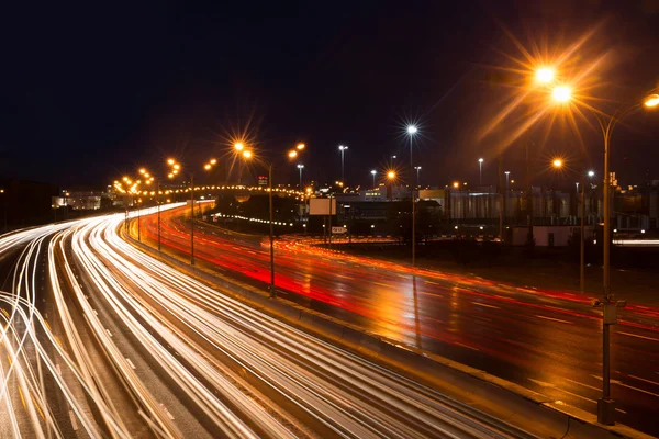 Autostrada di notte — Foto Stock