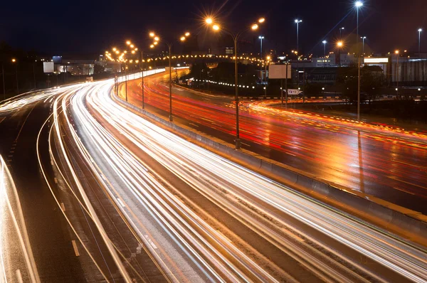 Autostrada di notte — Foto Stock