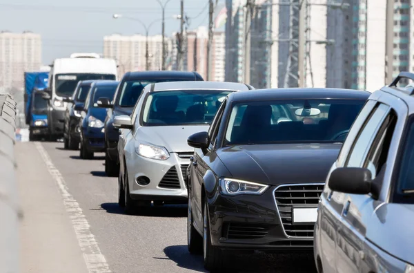 Trafik sıkışıklığı yakın çekim — Stok fotoğraf