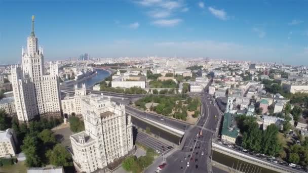莫斯科与 Kotelnicheskaya 摩天大楼 — 图库视频影像