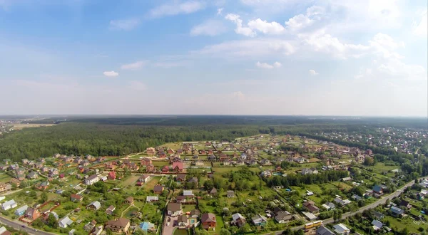 Luchtfoto van Russische dorp — Stockfoto