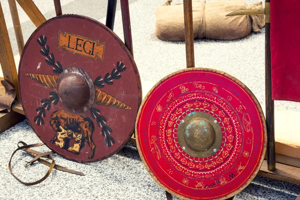 Roman shields with Romulus and Remus — Stock Photo, Image