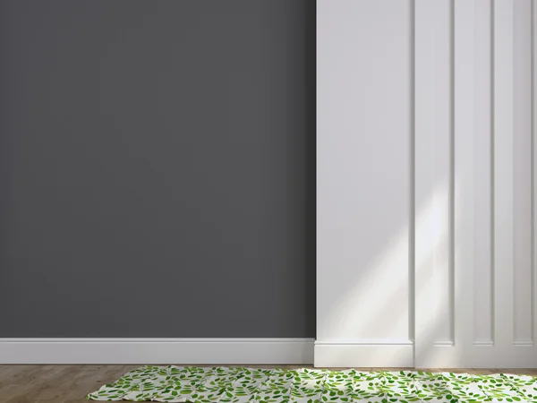 Background of gray and white walls and a carpet — Stock Photo, Image